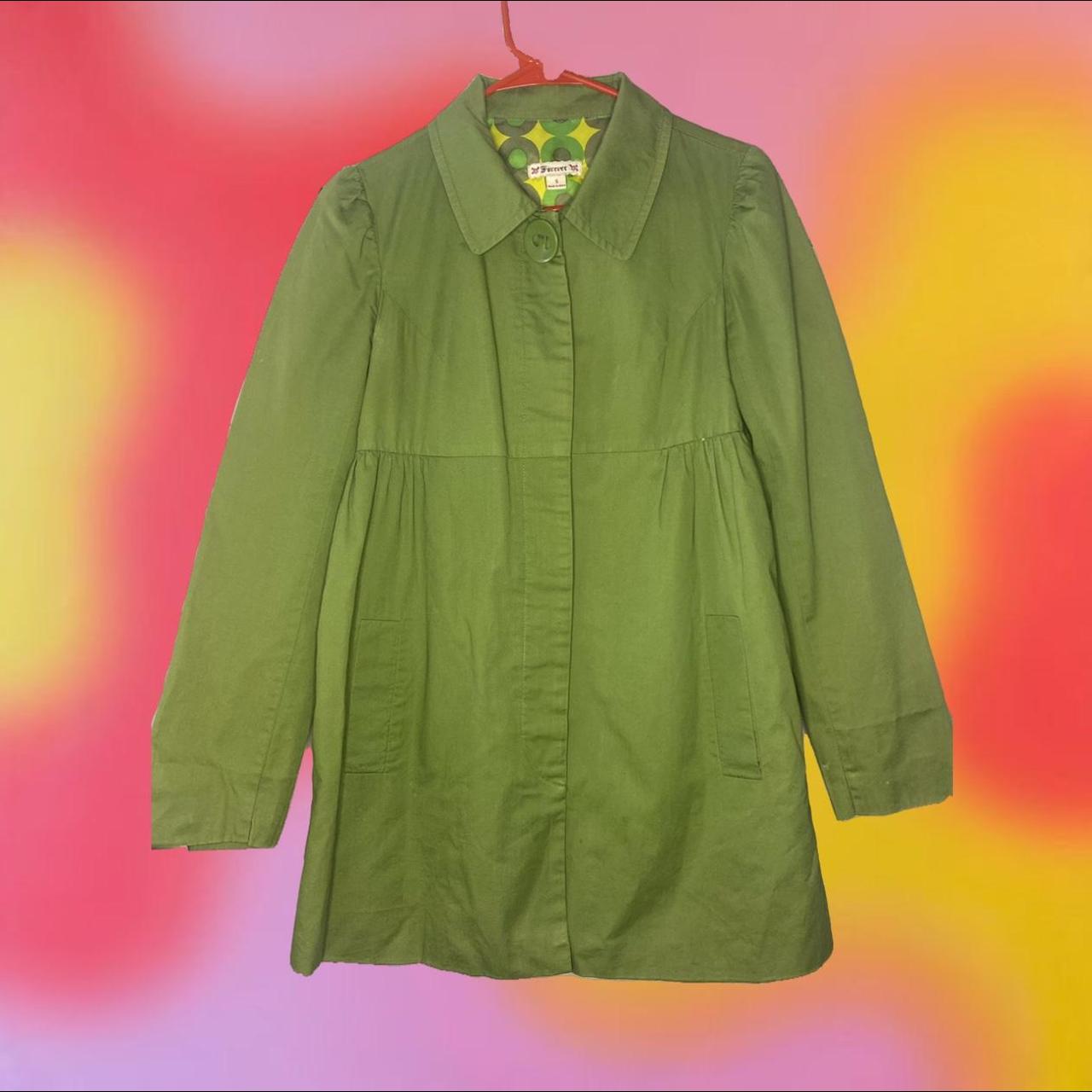 Women's Green and Khaki Coat (3)