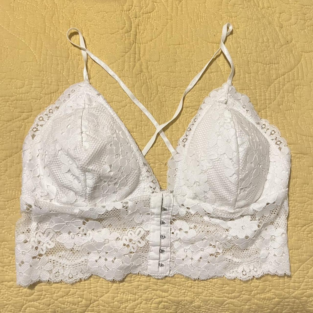 Super Cute White Lace Bralette Color Depop