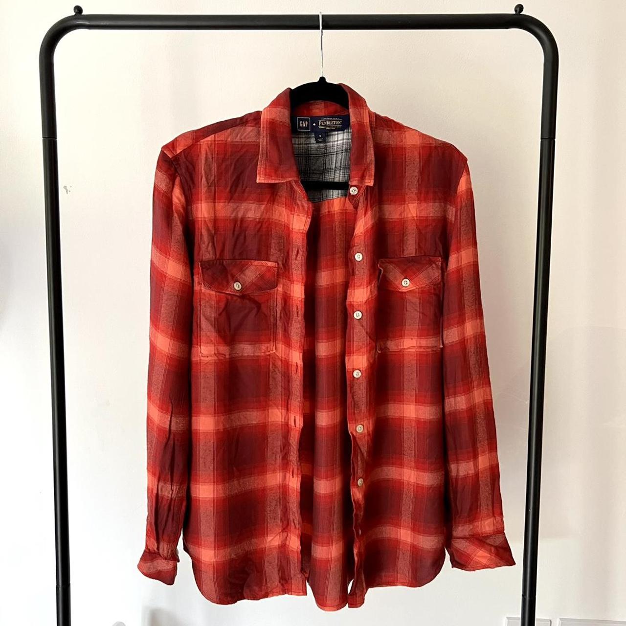 Gap pendleton cheap boyfriend shirt