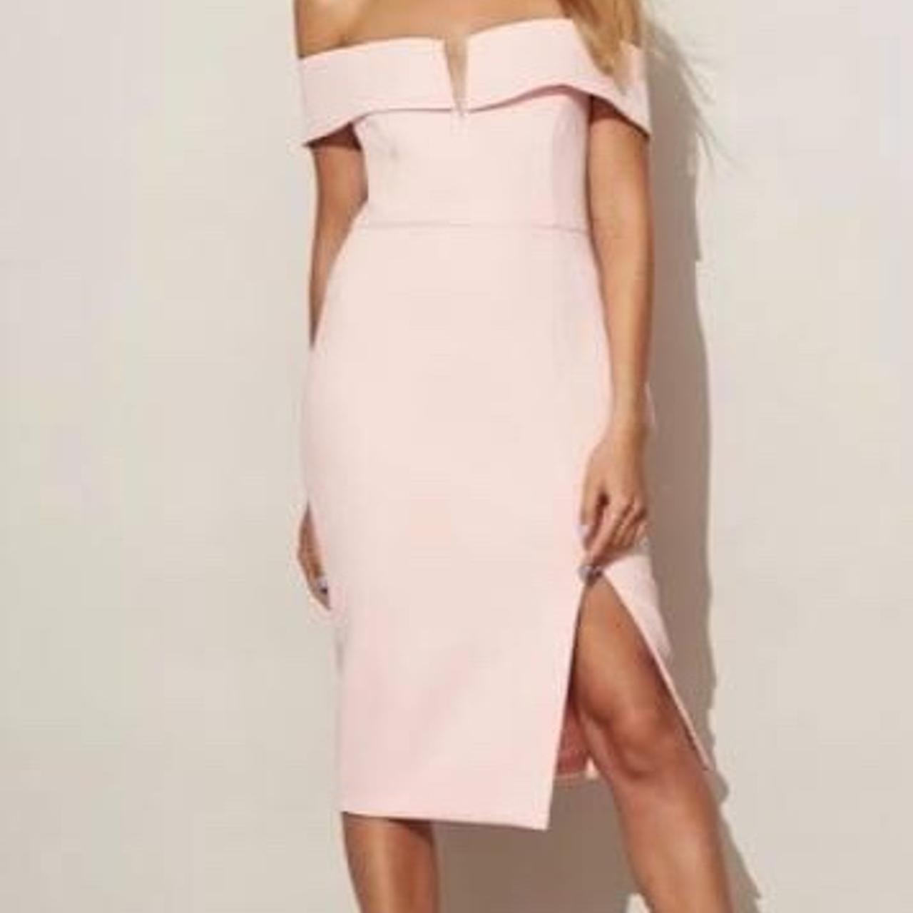 Sportsgirl Pink Midi dress Size 8 Lovely quality Depop