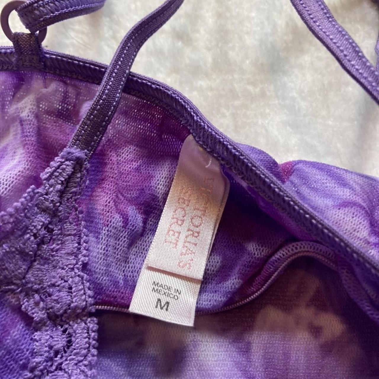 Victoria Secret Purple Floral Mesh Cami ♡ Labeled... - Depop