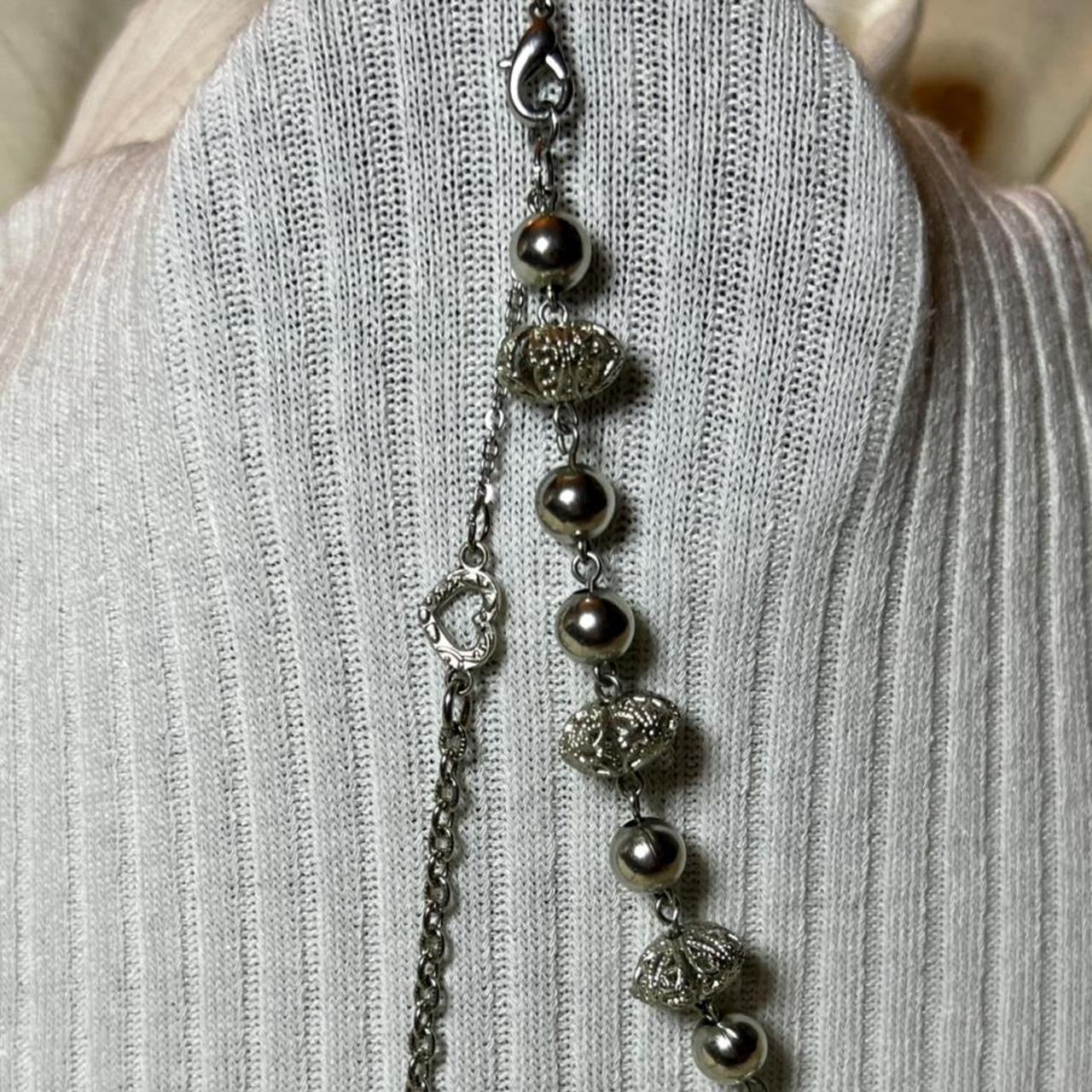 Lock & Key Silver Double Chain Necklace Size: 17” &... - Depop