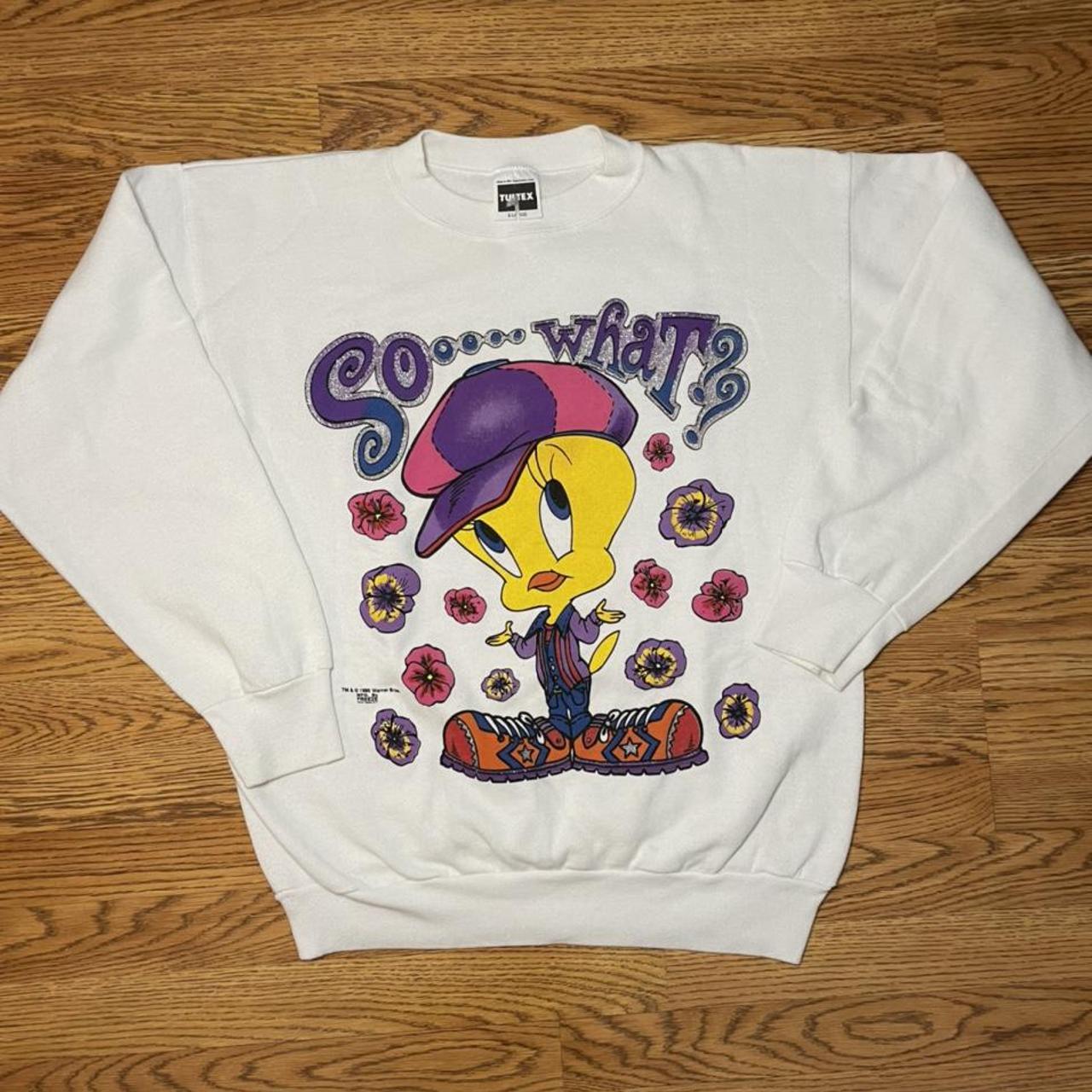 1995 Looney Tunes Tweety Bird “so What” Glitter Depop