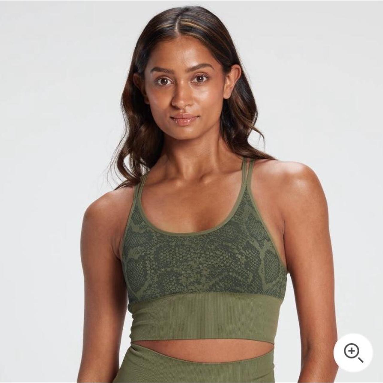 MP x Alice Klomp Snake Seamless Sports Bra Green... Depop