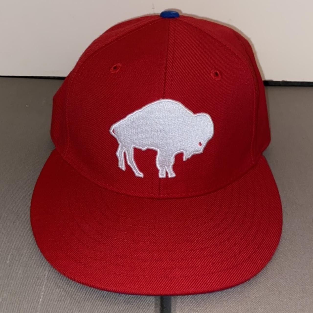 Retro Buffalo Bills Mitchell & Ness fitted cap Size - Depop