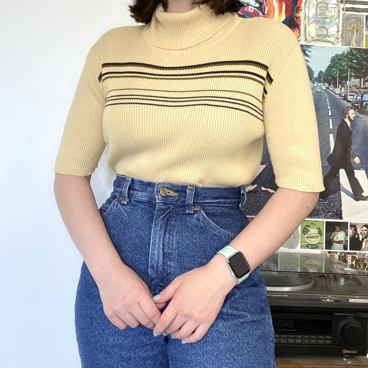 Women's Yellow and Khaki Shirt Depop
