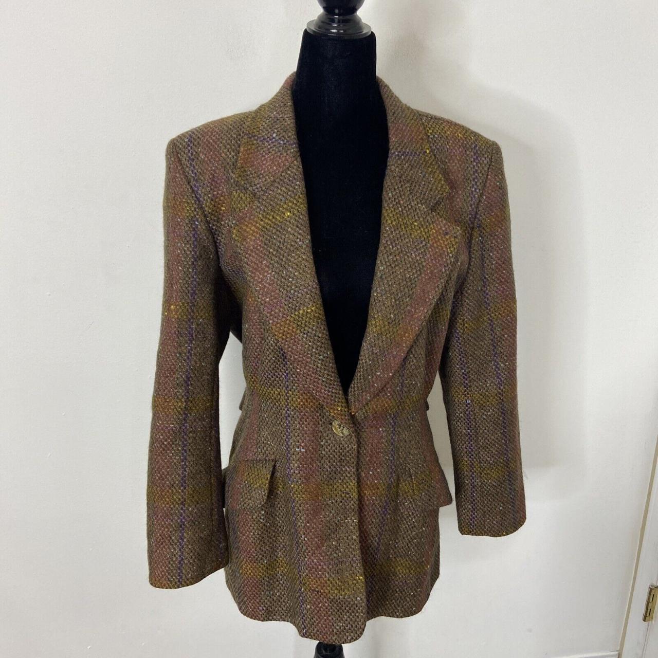Vintage Mr Jax Wool Tweed 70s Sports Coat Blazer... - Depop