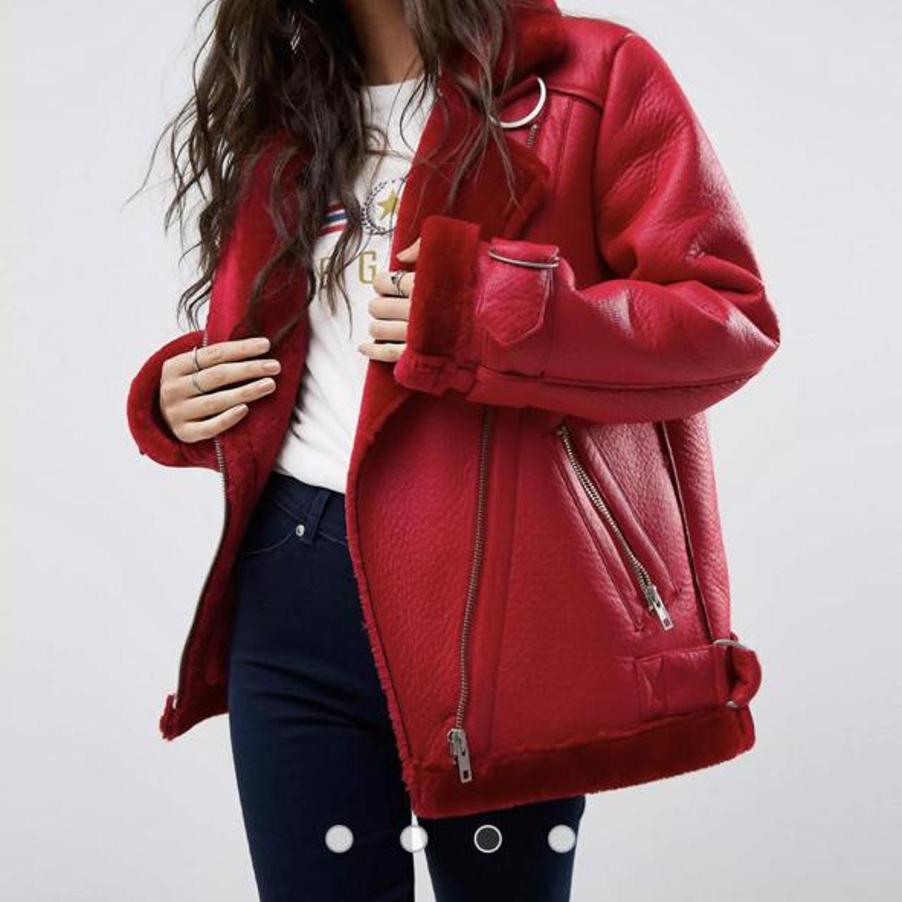 red aviator jacket