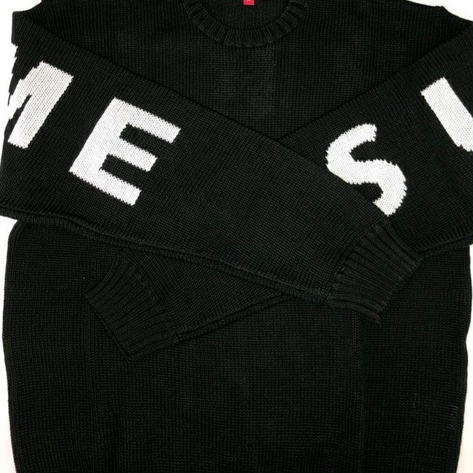 Supreme Back Logo Sweater Black Depop