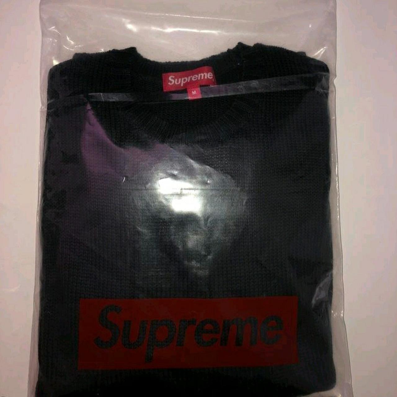 Supreme Back Logo Sweater Black - Depop