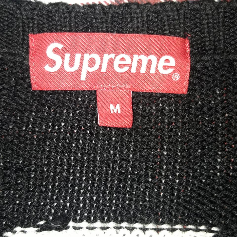 Supreme Back Logo Sweater Black - Depop