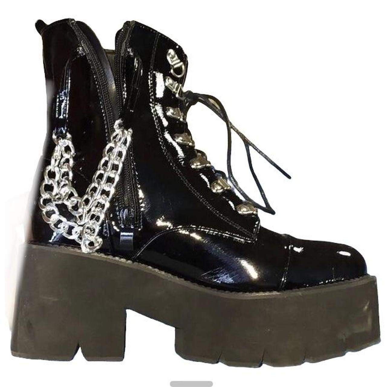 platform boots with chains