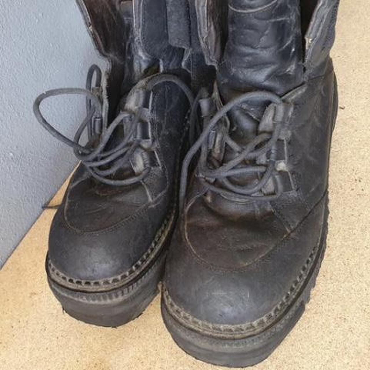 90s vintage destroy boots, platform, high quality,... - Depop