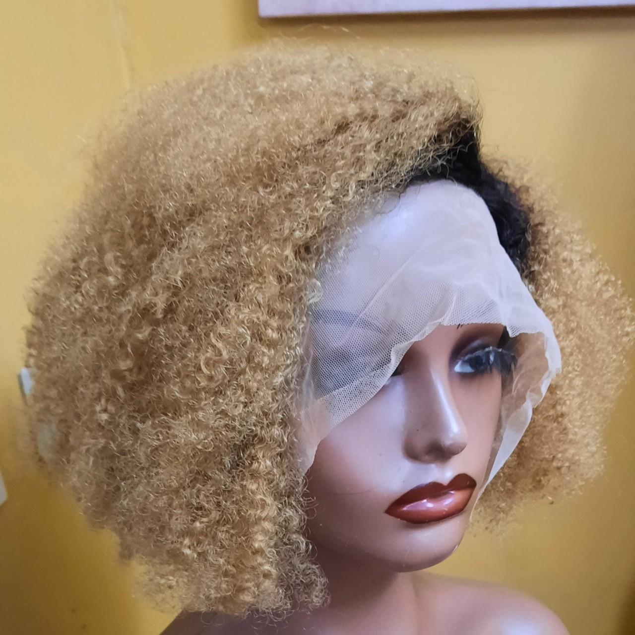 Real Brazilian kinky curly lace Tfrontal closure... Depop