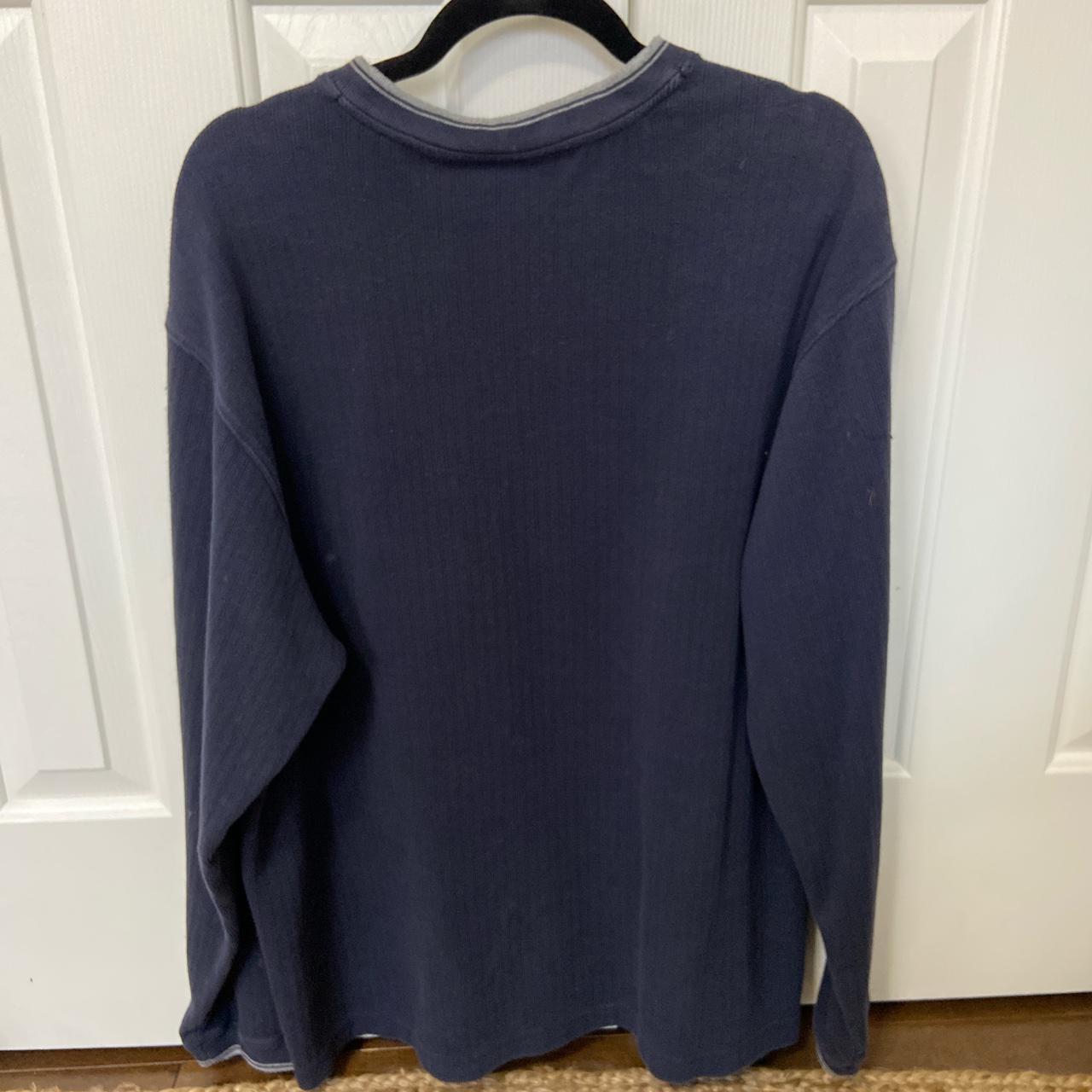 vintage navy crewneck in perfect condition, never... - Depop