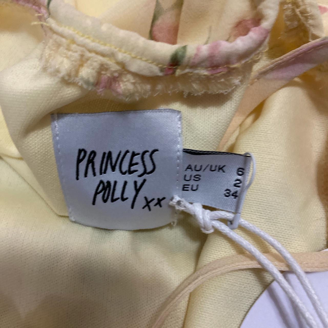 princess polly yellow floral mini dress in perfect... Depop