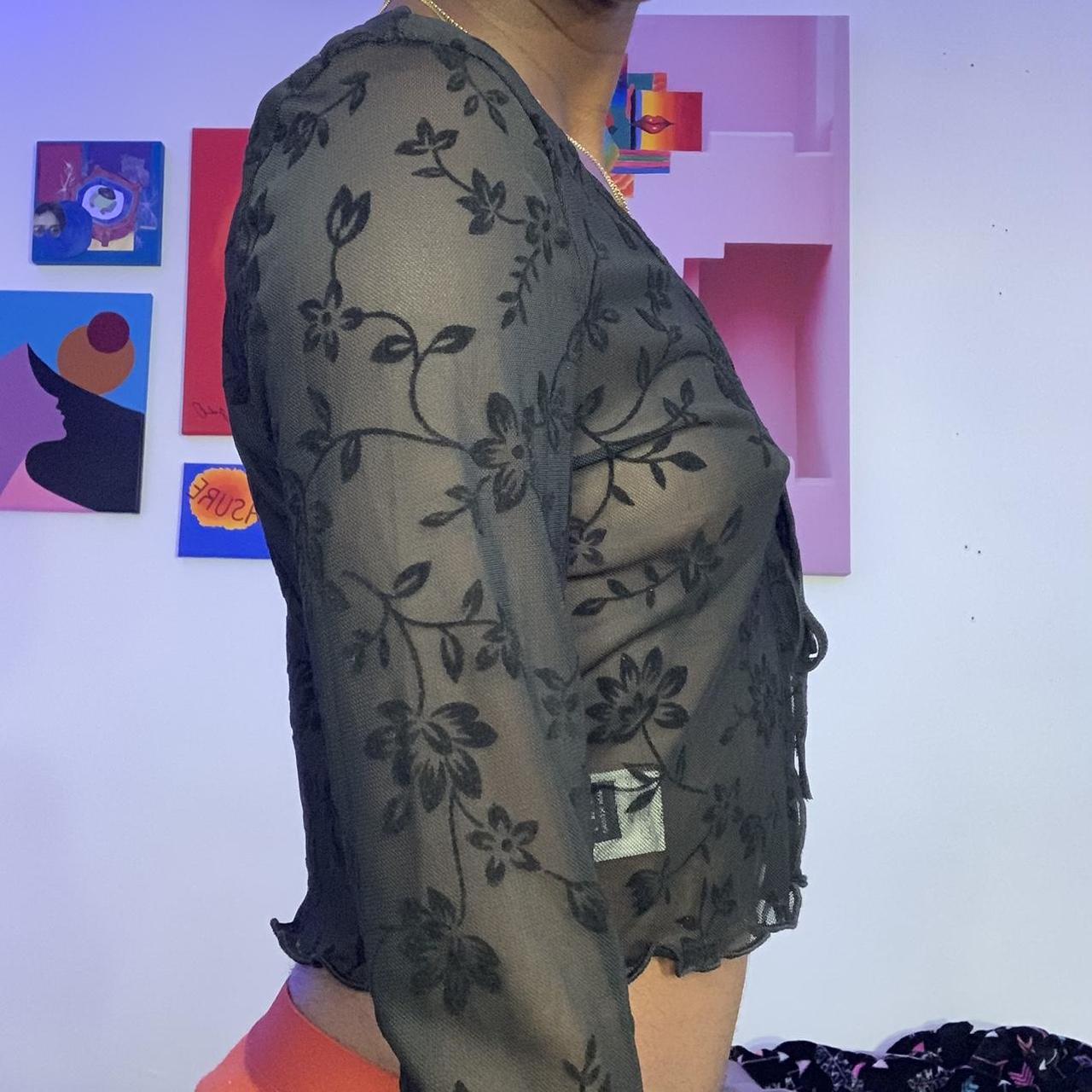 🖤FREE SHIPPING🖤 black sheer long sleeve shrug with Depop 🖤FREE SHIPPING🖤 black sheer long sleeve shrug with Depop