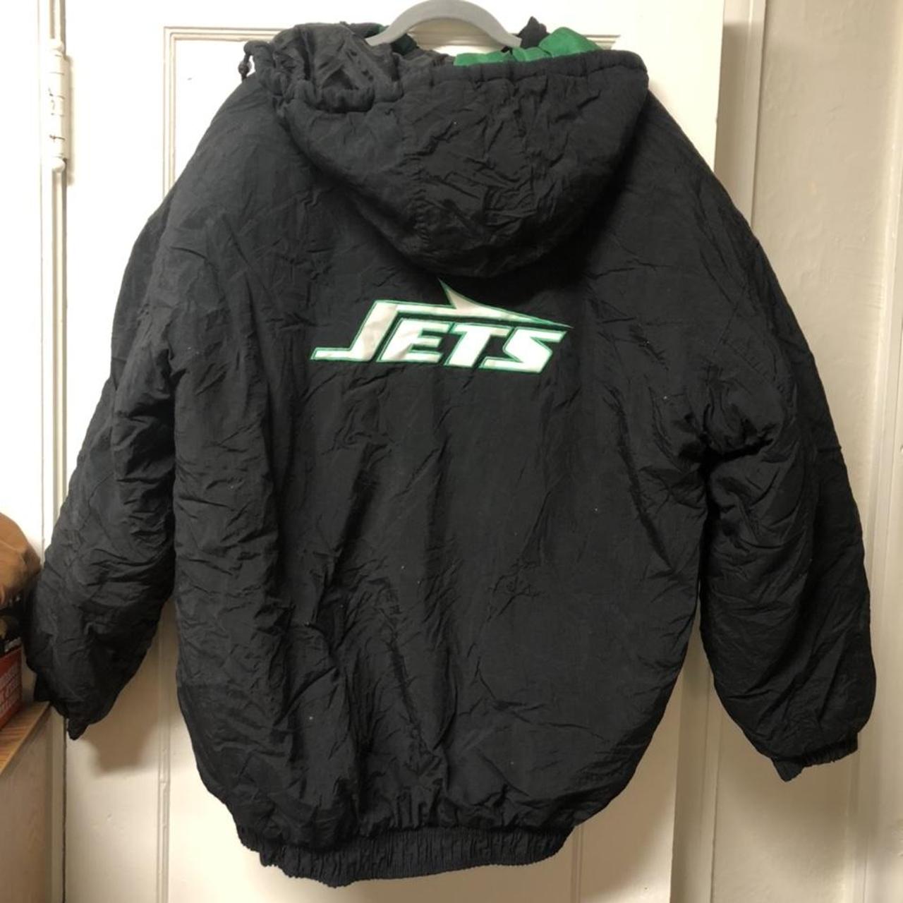 Vintage 1990s RARE Starter New York Jets NFL Puffer - Depop