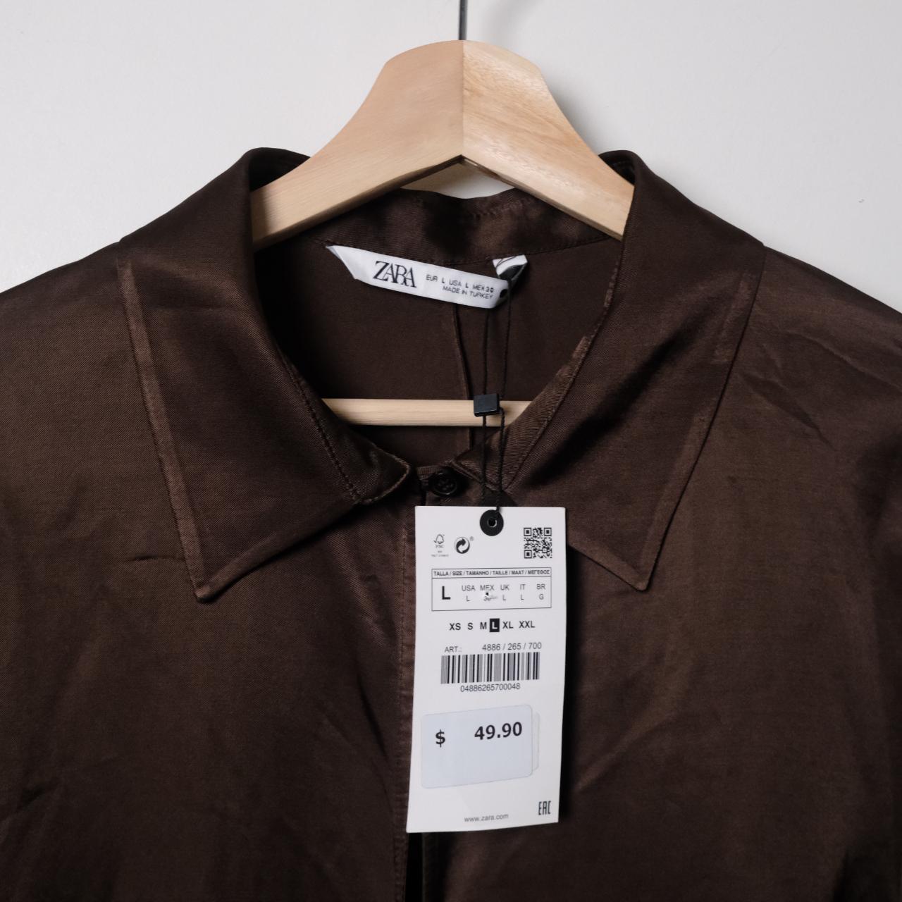 Zara Women's Brown Shirt | Depop