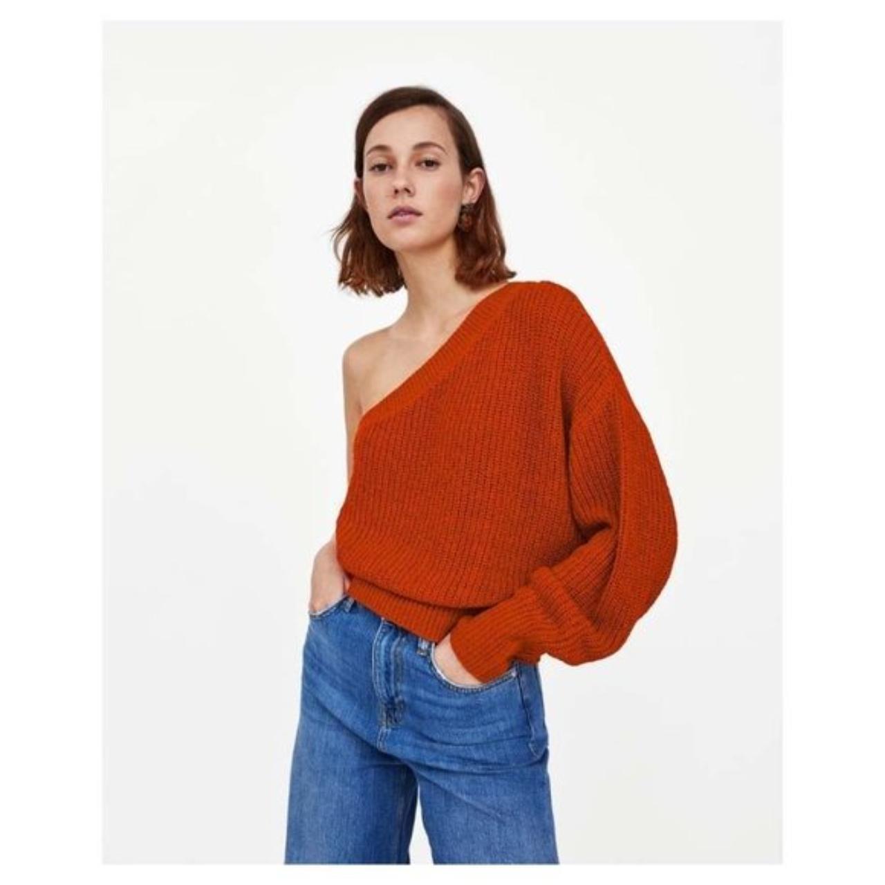 Zara Knitwear Collection One Shoulder Sweater In Depop