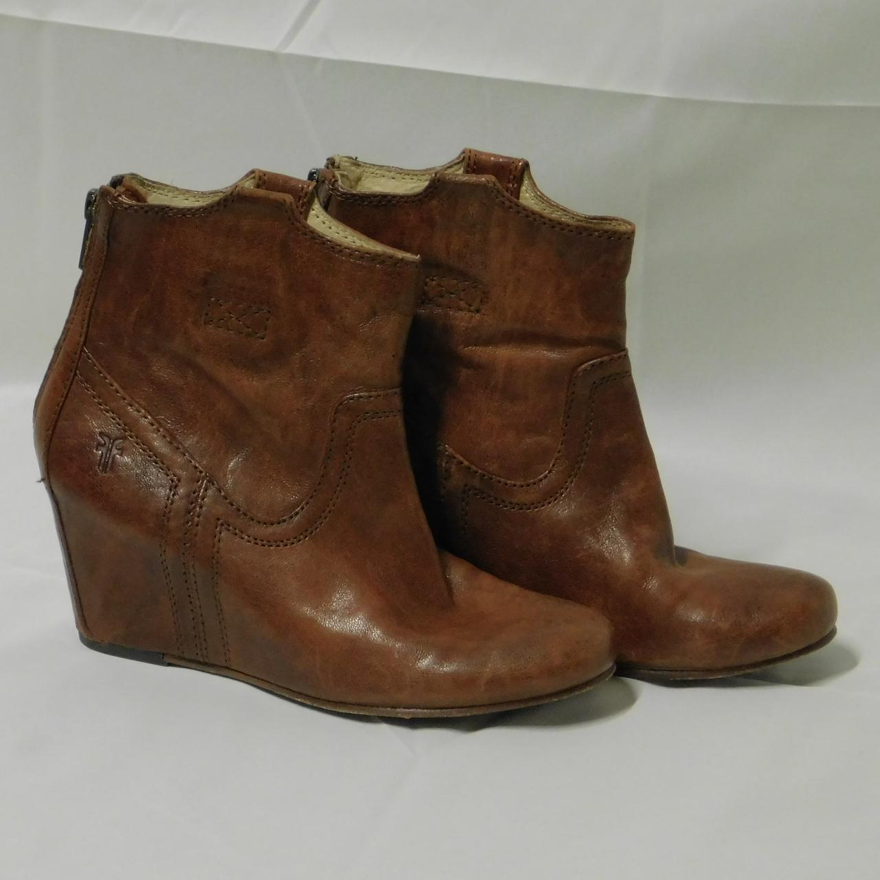 frye carson wedge bootie