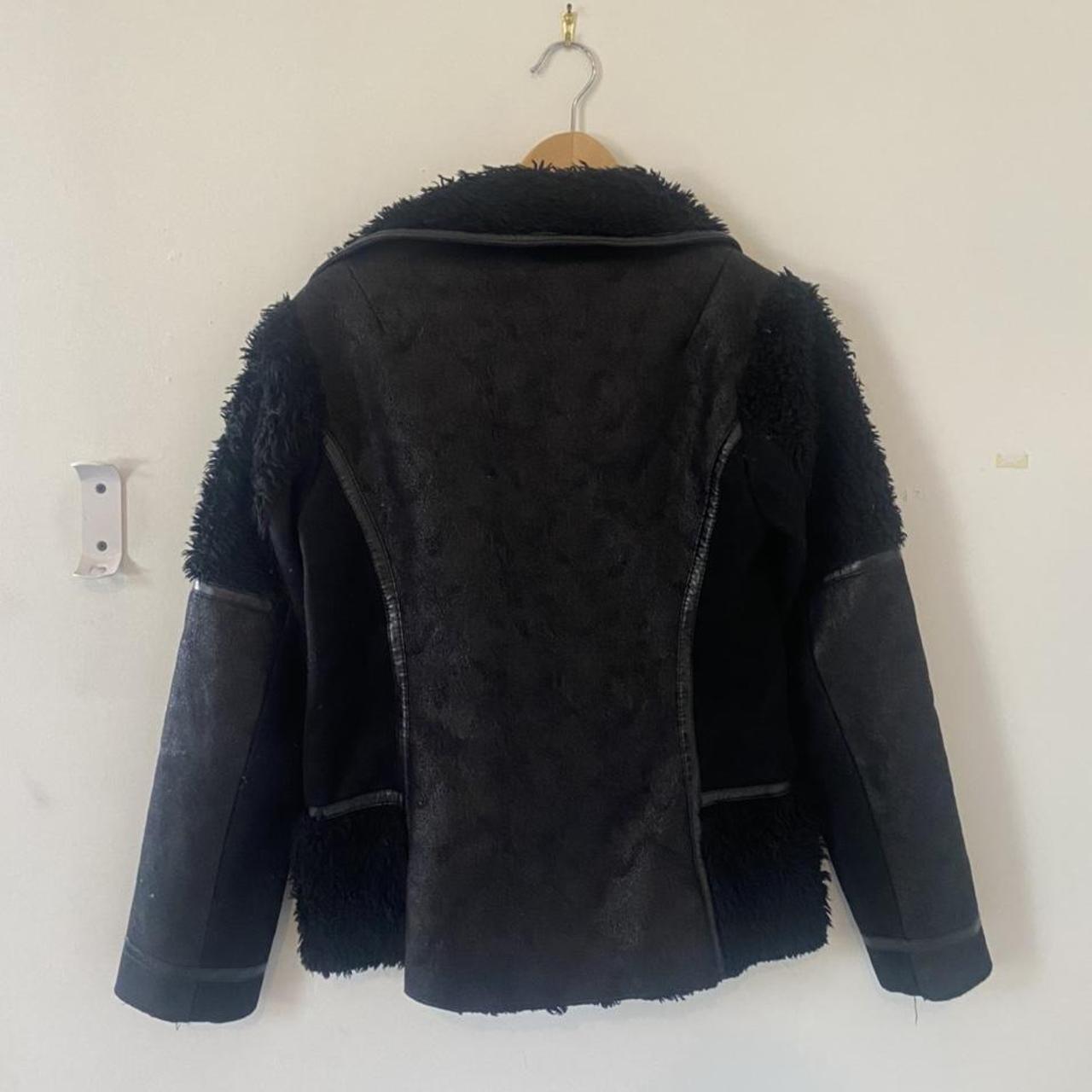 vince shearling moto