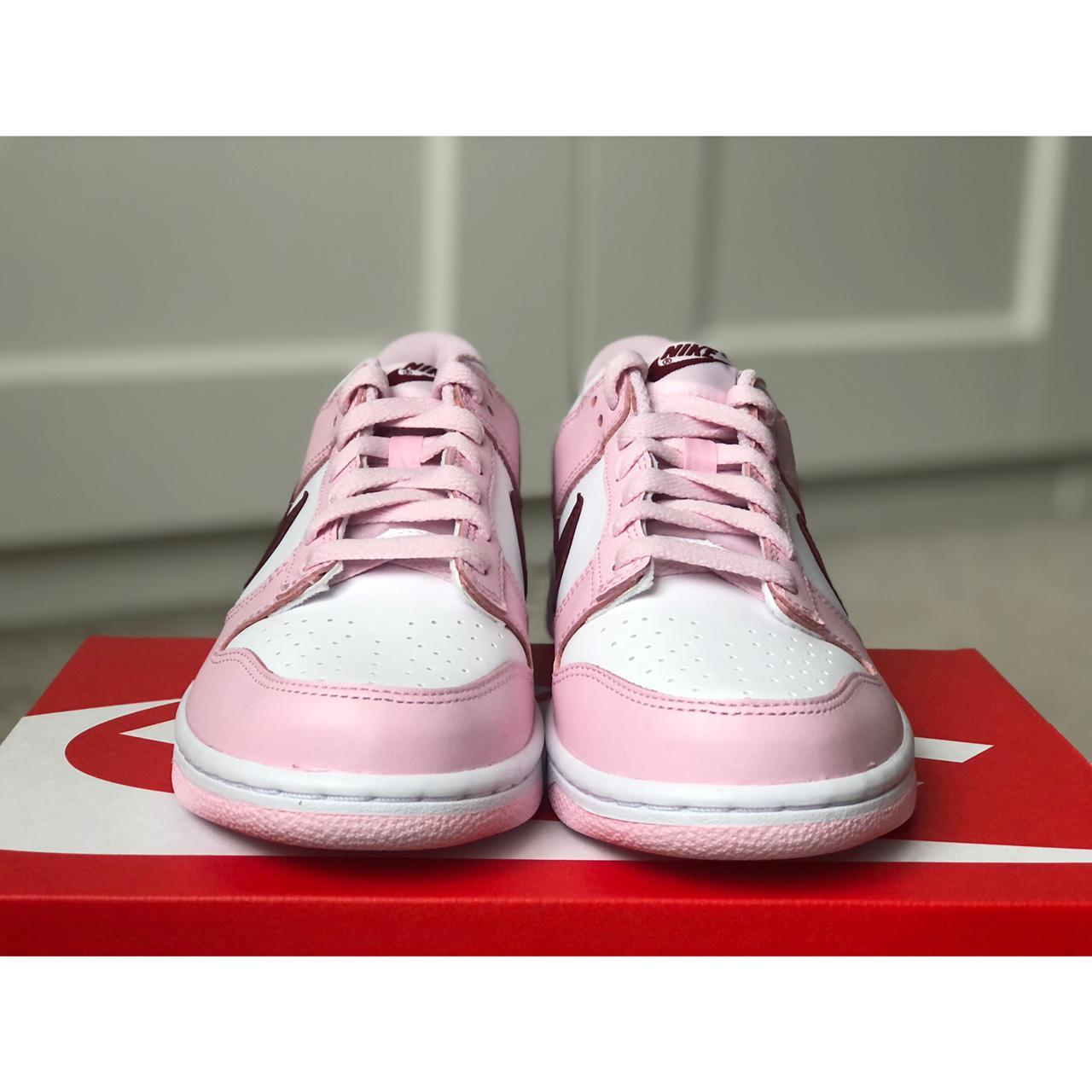 Nike Dunk Low (GS) - Pink Foam/Dark Beetroot... - Depop