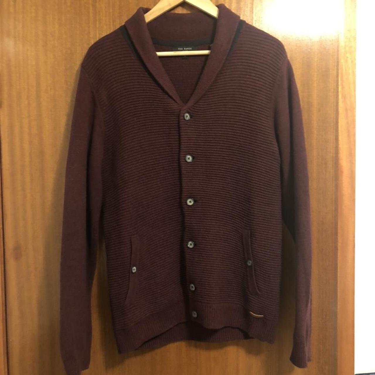 Ted Baker Men's Burgundy Jumper | Depop