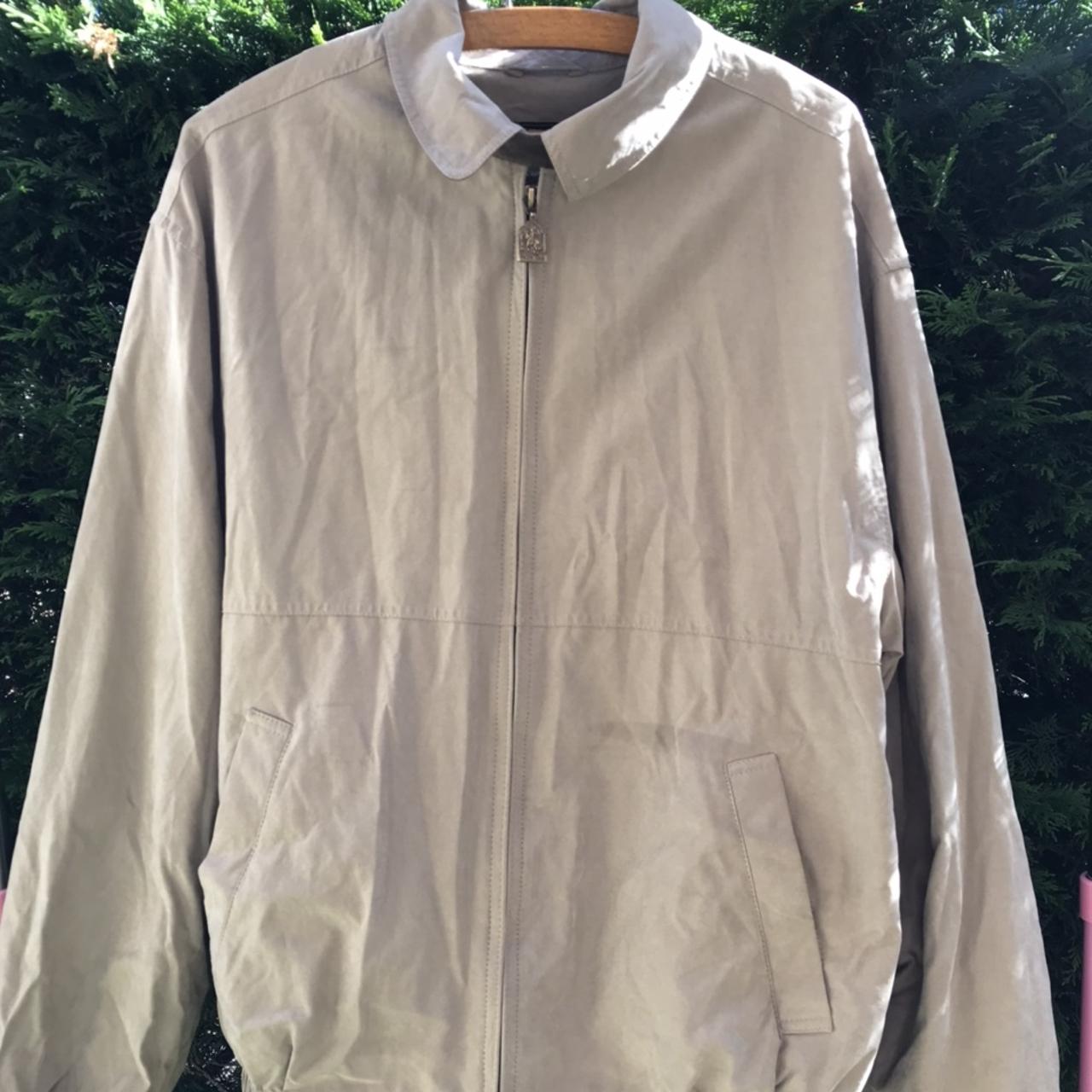 large pacific trail beige bomber jacket. very cool... - Depop