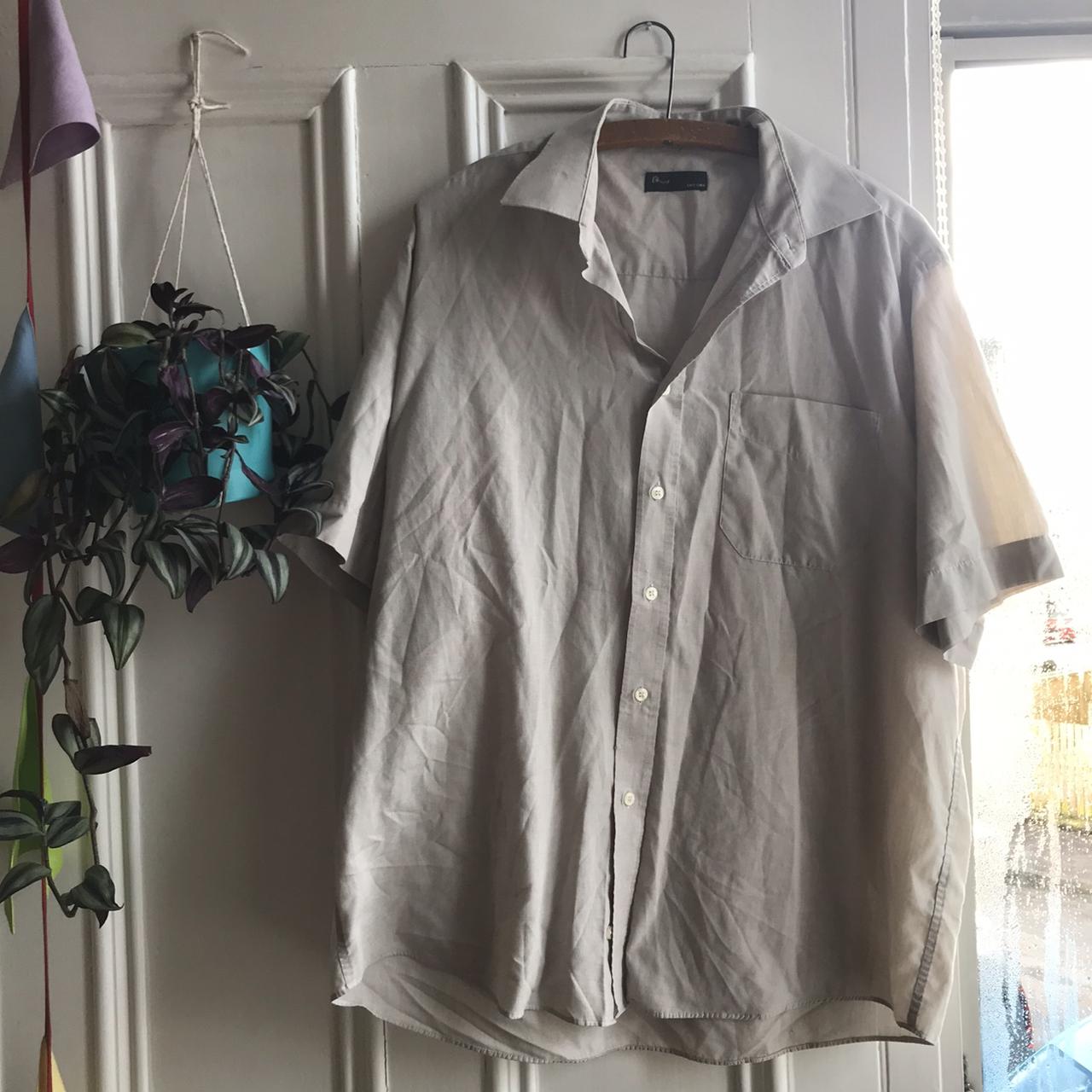 vintage xxl bhs grey shirt. great fitted or... - Depop
