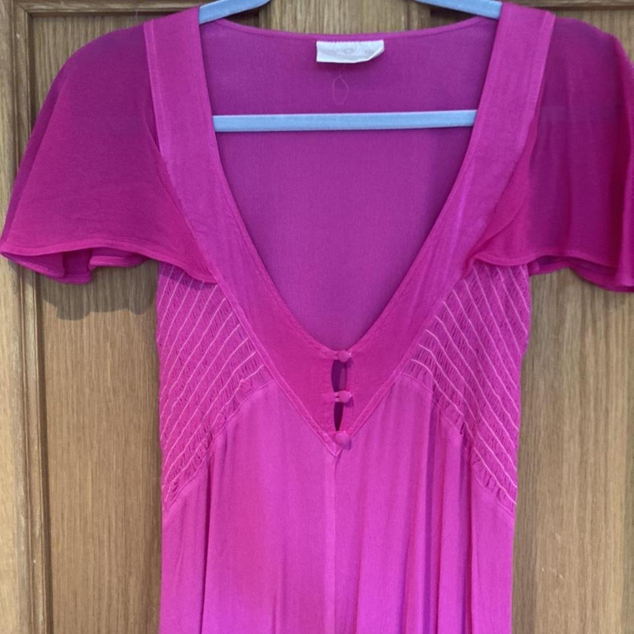 Stunning fuchsia pink maxi dress from boutique... - Depop