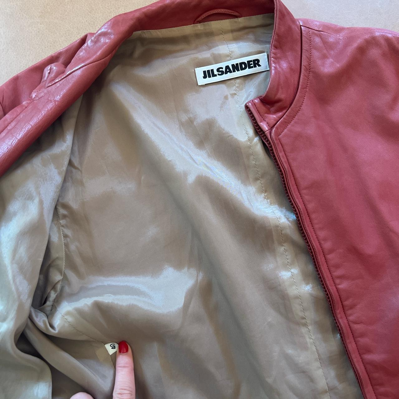 Jil Sander Red Leather Jacket Vintage With A Minor Depop