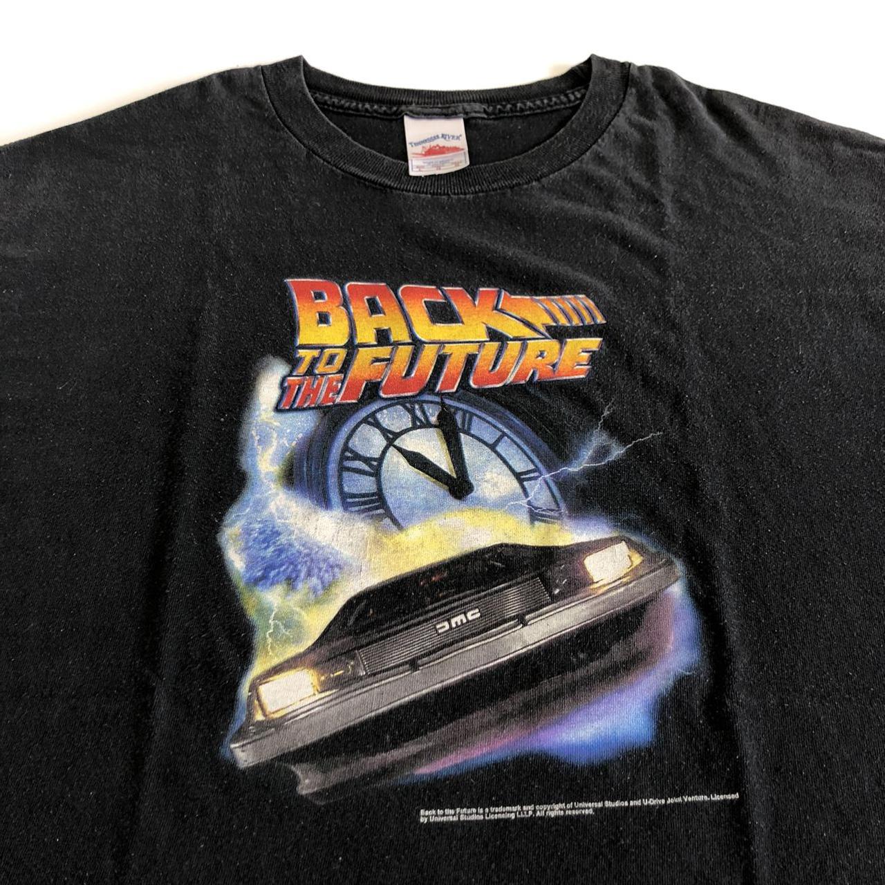 Vintage Back to the Future movie promo tee featuring... - Depop