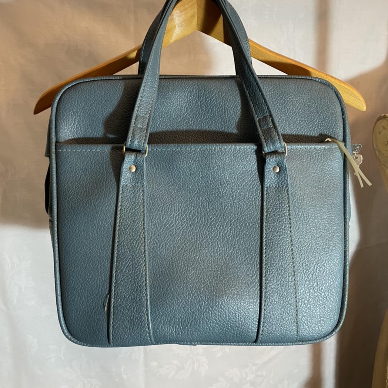 60’s Royal traveler airline bag. Grayish blue. Top... - Depop