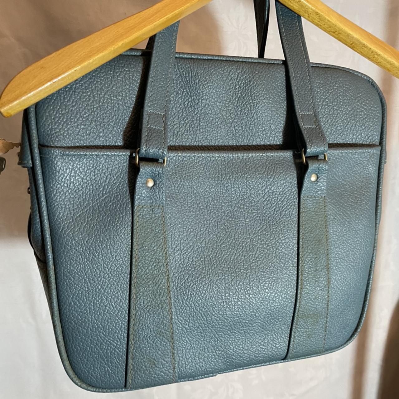 60’s Royal traveler airline bag. Grayish blue. Top... Depop