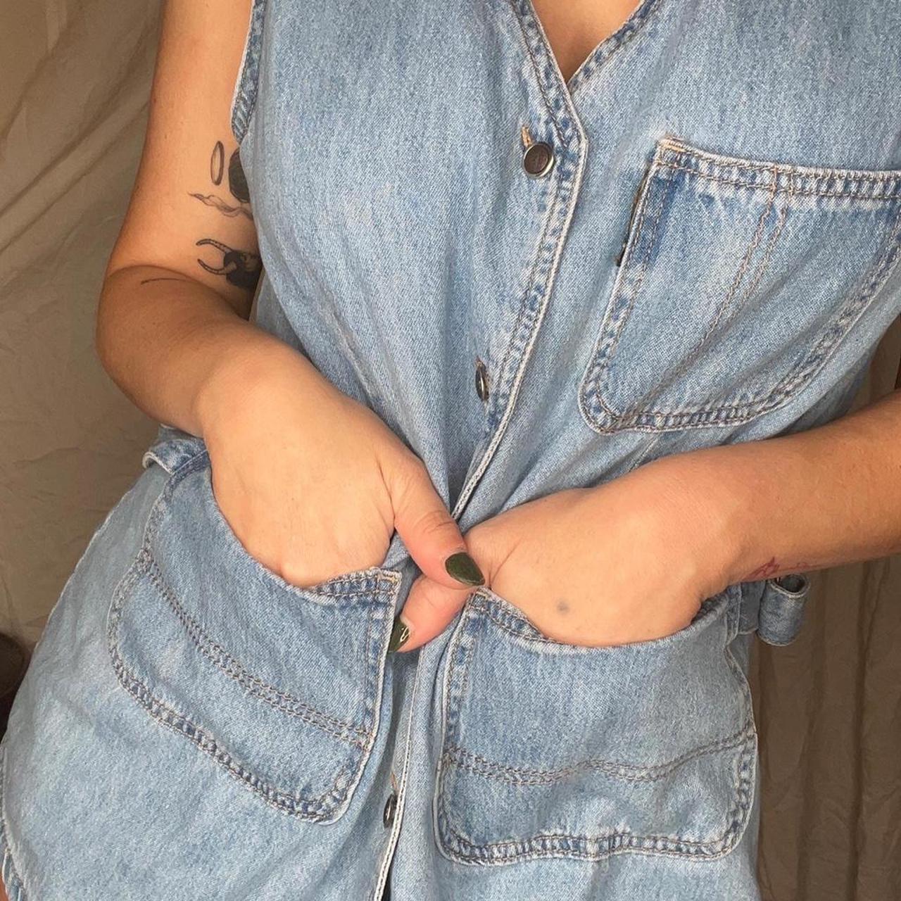 Vintage J. Arcaro Denim Top Vintage Denim... - Depop