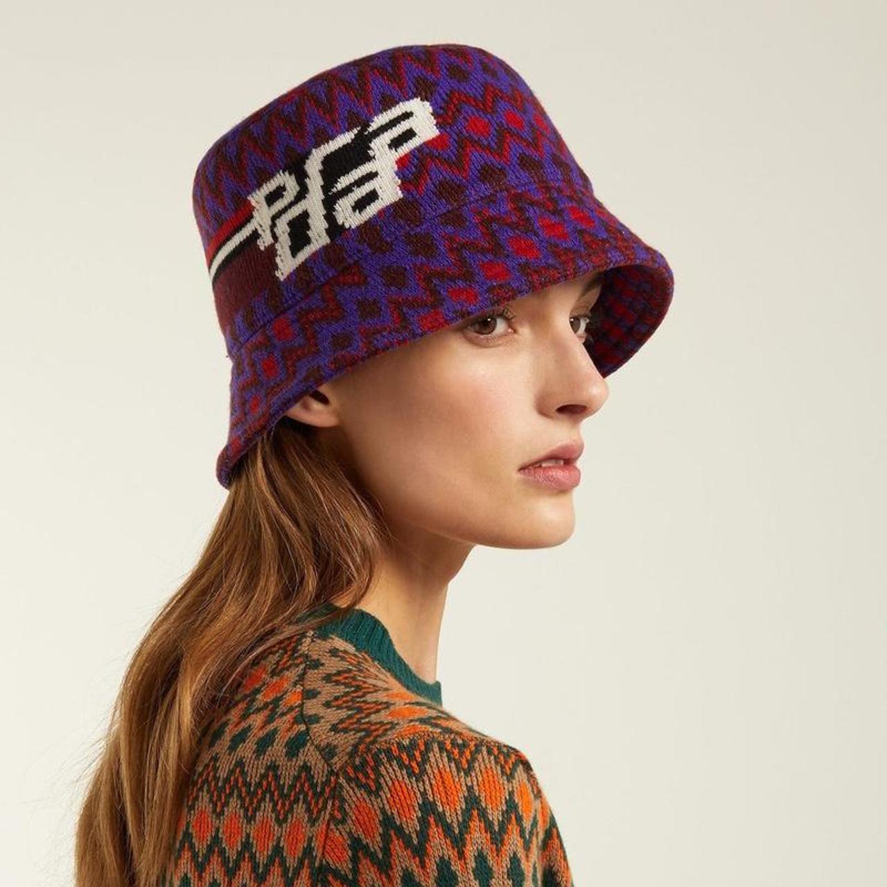 prada bucket hat wool