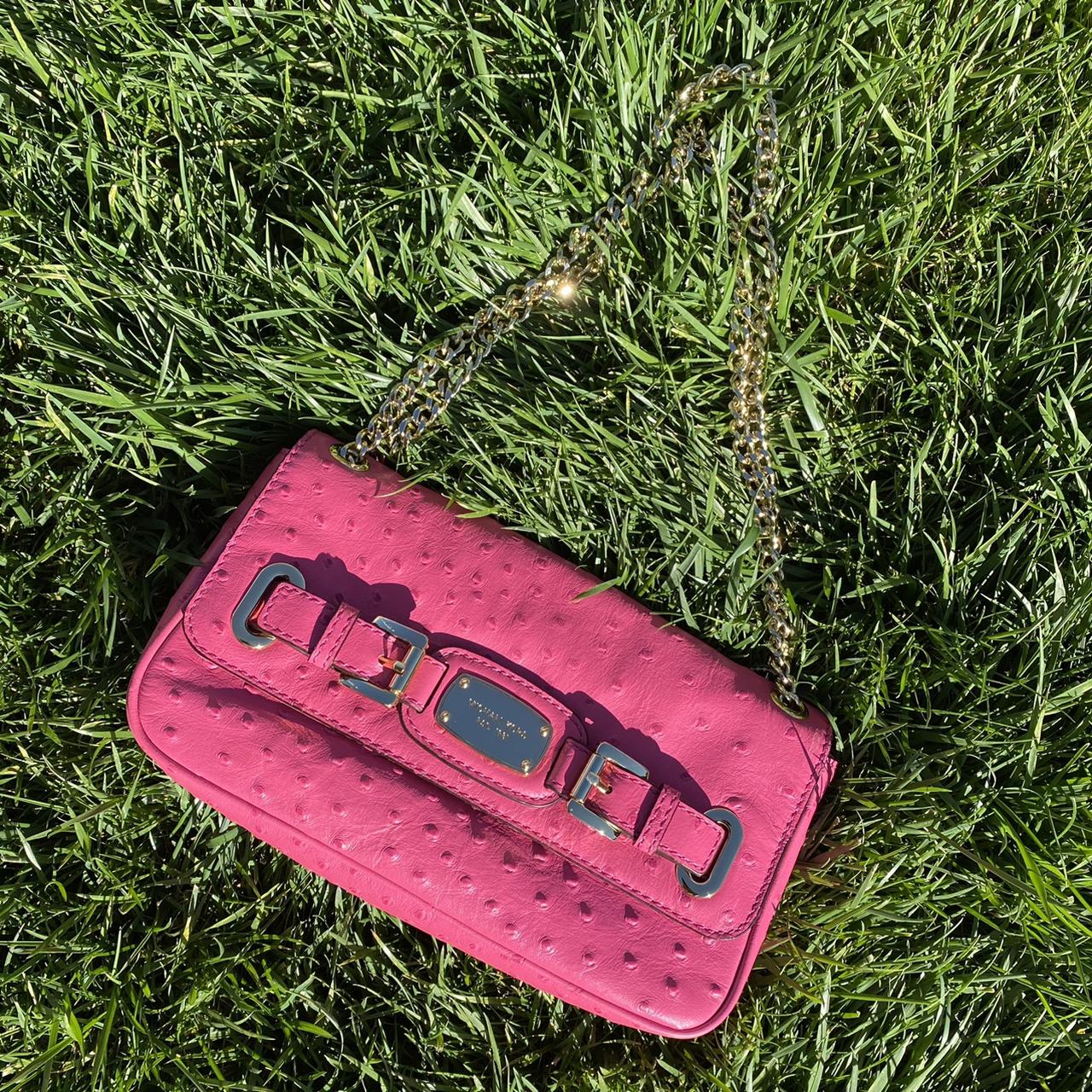 Michael Kors Women's Pink and Gold Bag | Depop