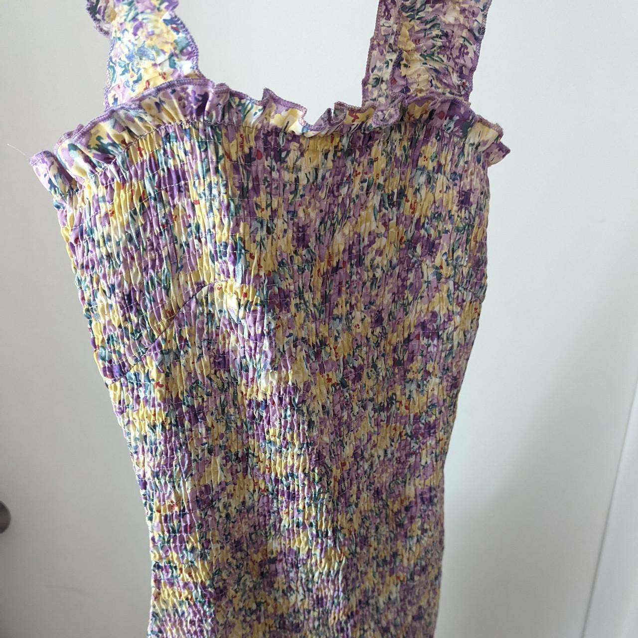 Women's Purple and Yellow Dress | Depop