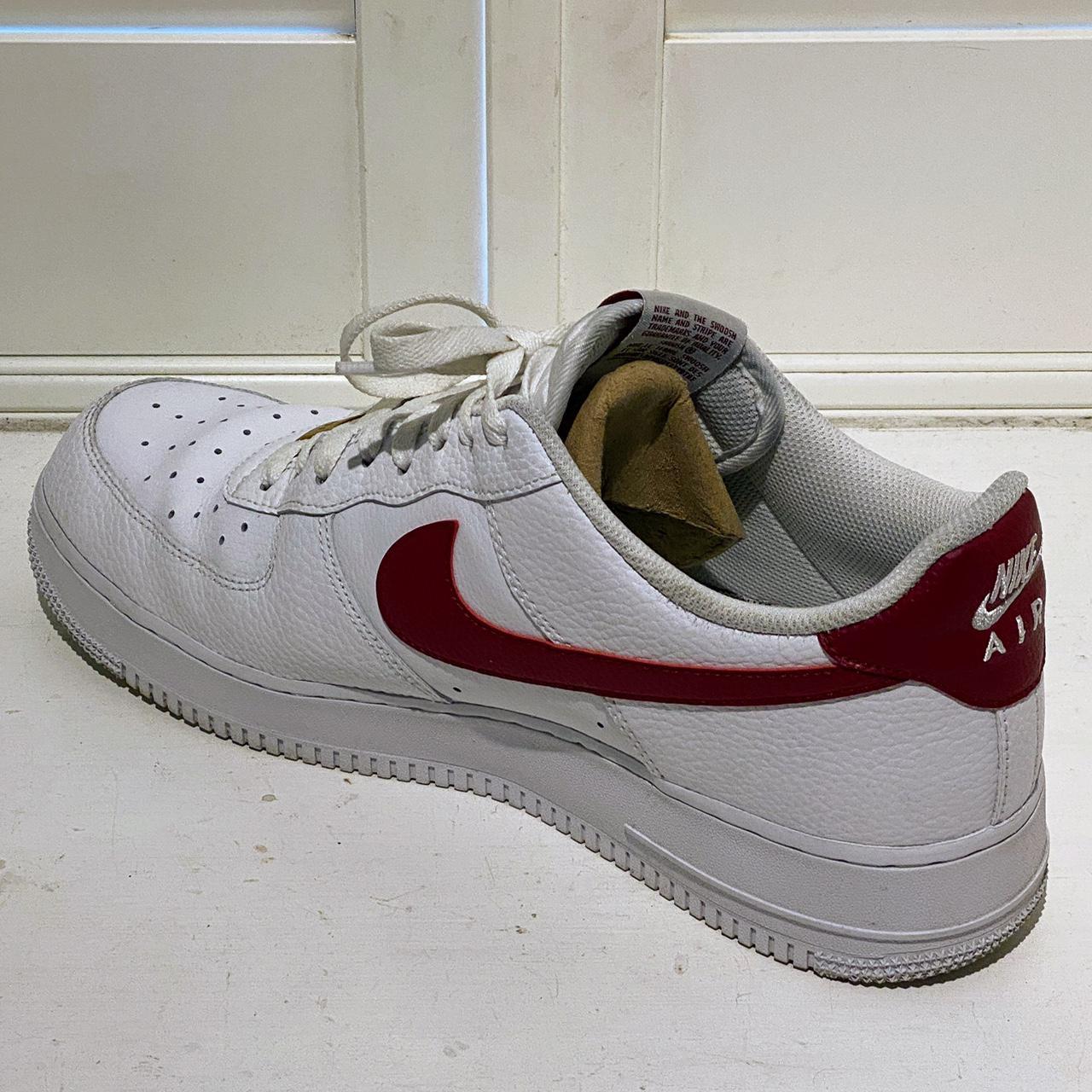 Nike Air Force 1 '07 Mid LV8 'Team Red'. Used but in - Depop