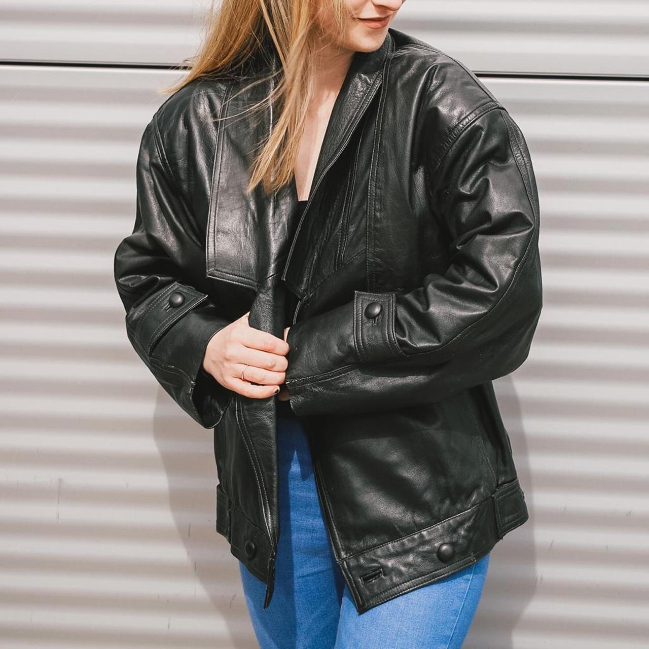 90s leather bomber jacket