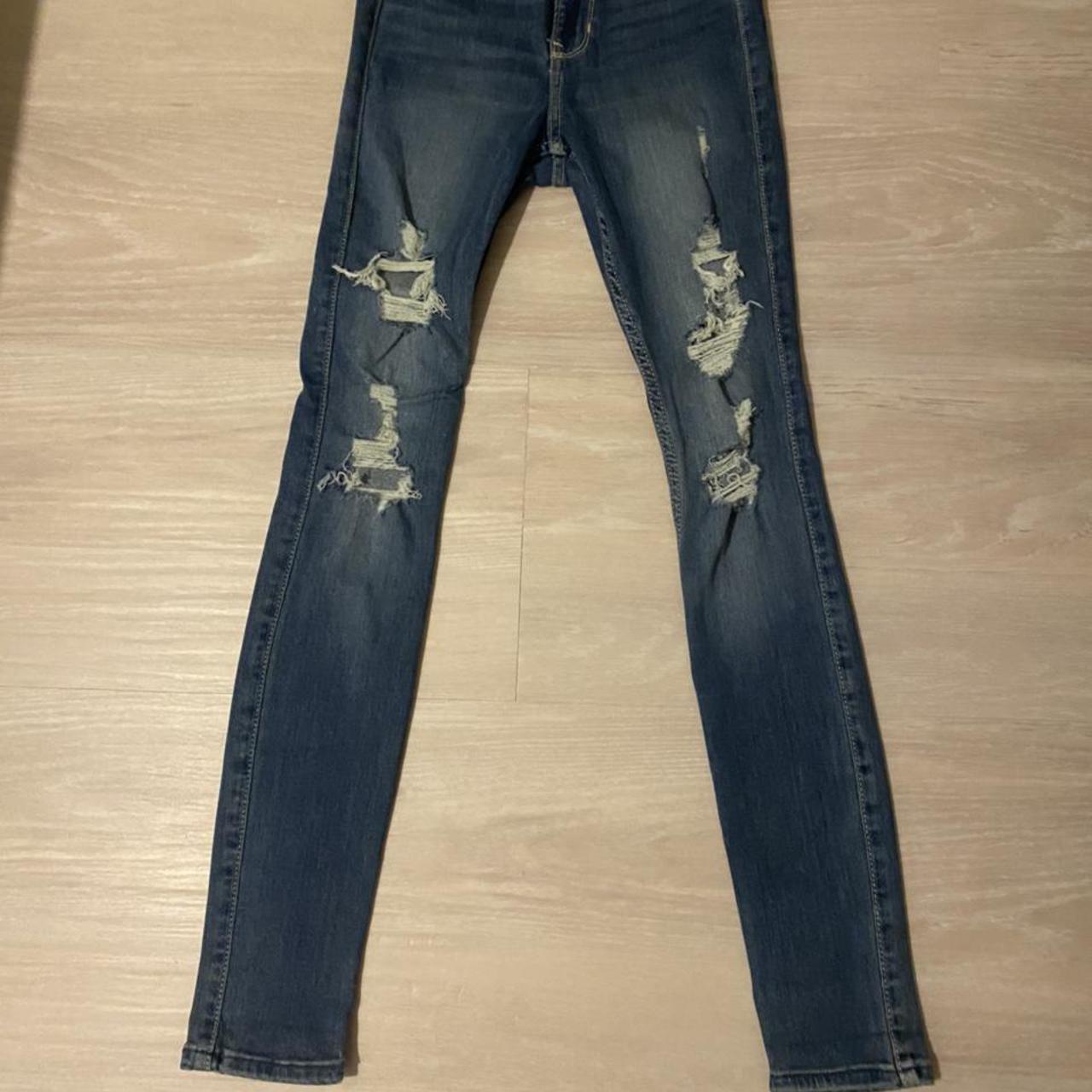 HOLLISTER ULTRA HIGH-RISE JEANS, WAIST 24 LENGTH 26,... - Depop