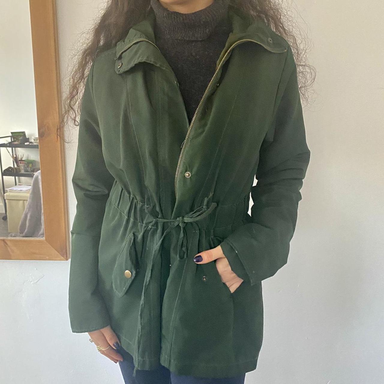 zara dark green jacket