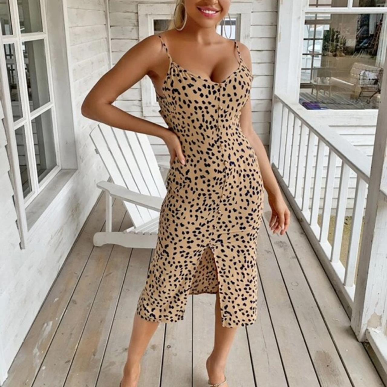 Tight leopard print on sale dress