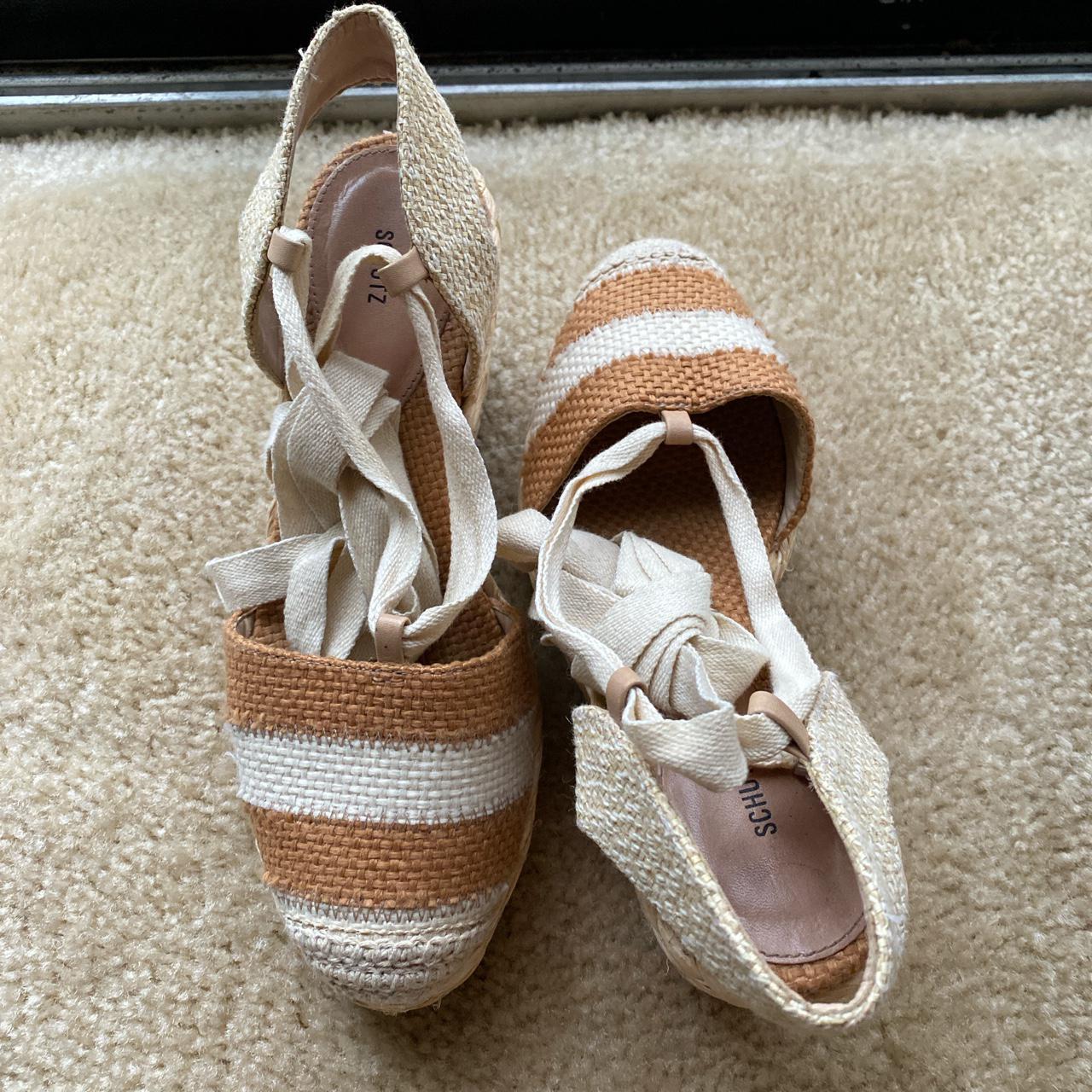 Schutz Women's Cream and Brown Sandals