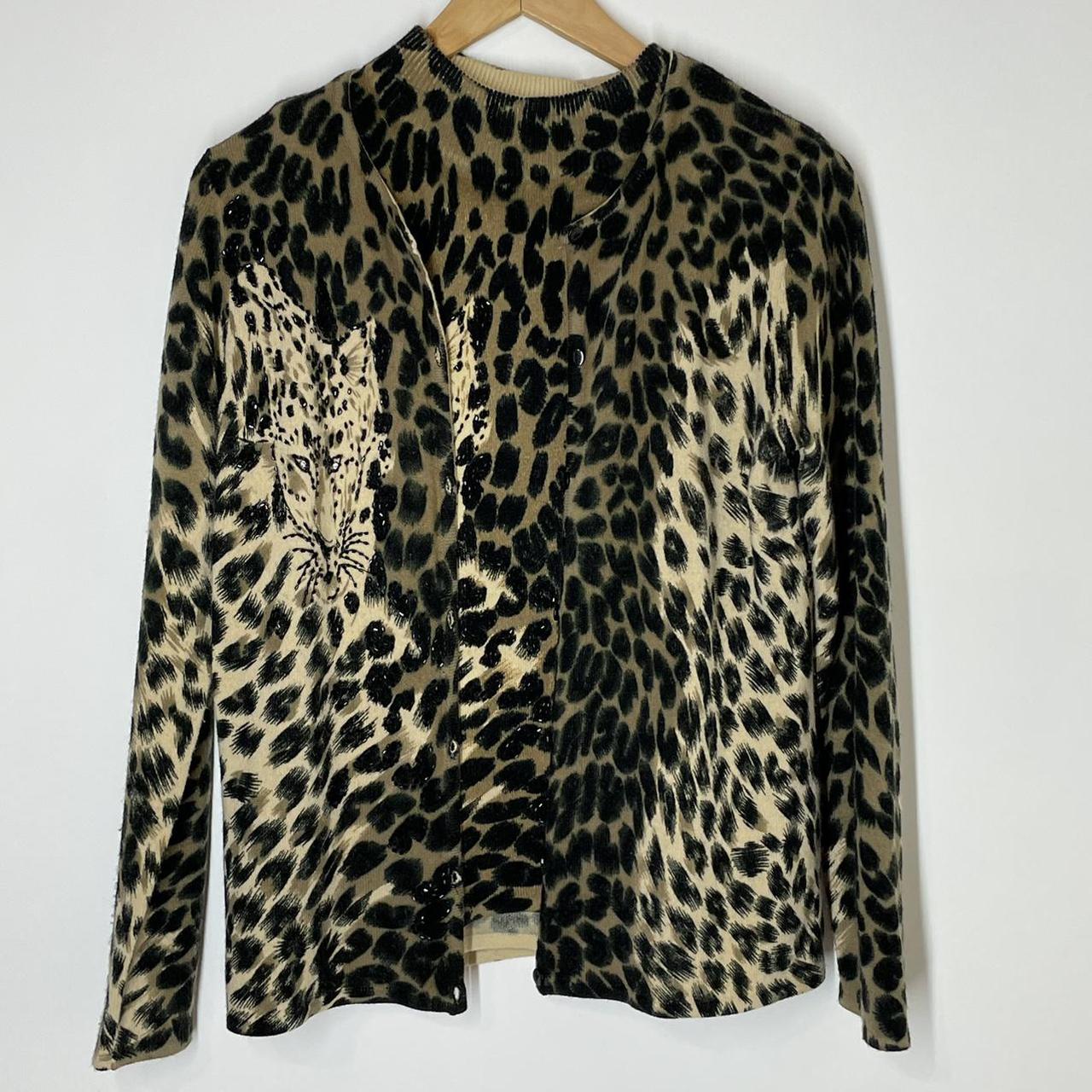 croft and barrow leopard cardigan