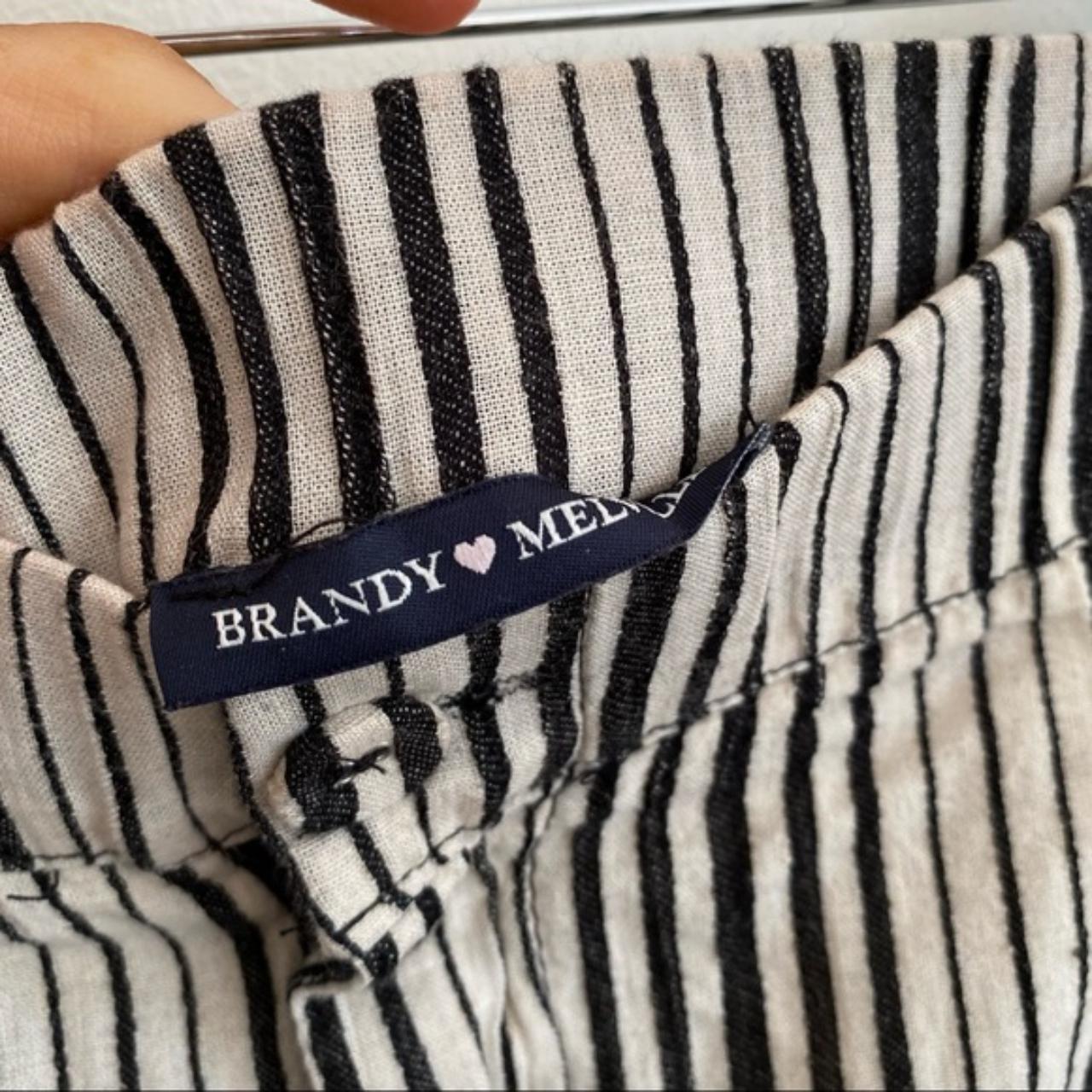 brandy melville black pants white stitching