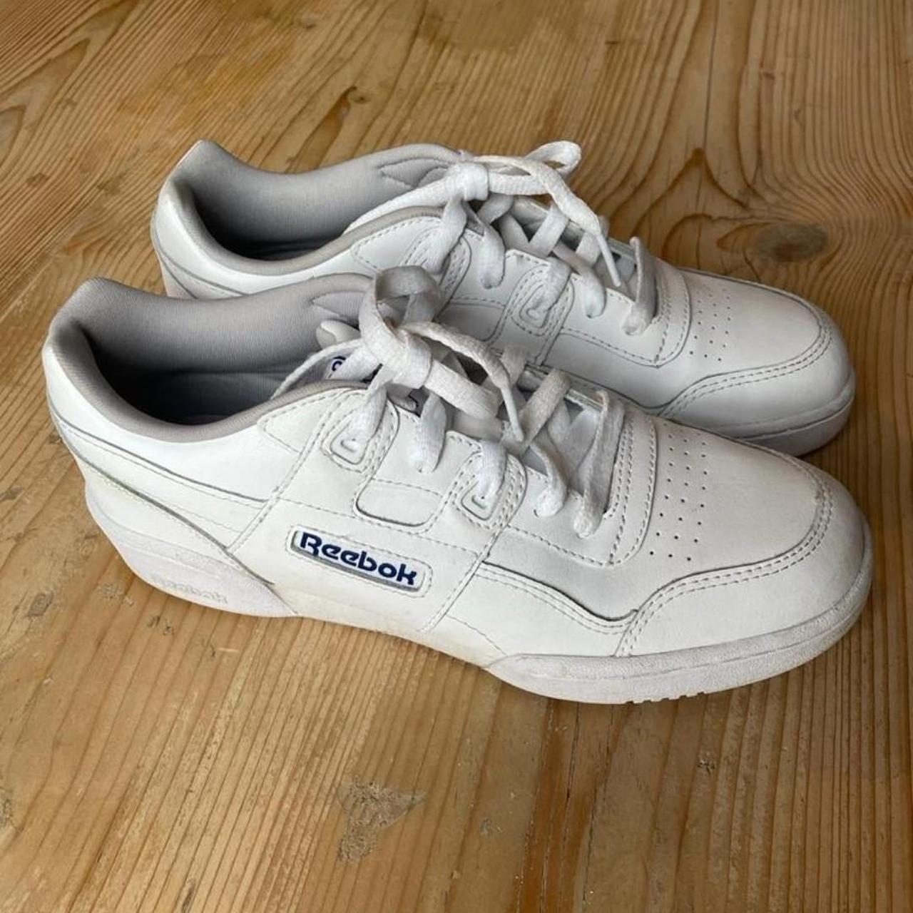 Reebok classic white leather size 5.5 #reebok... - Depop