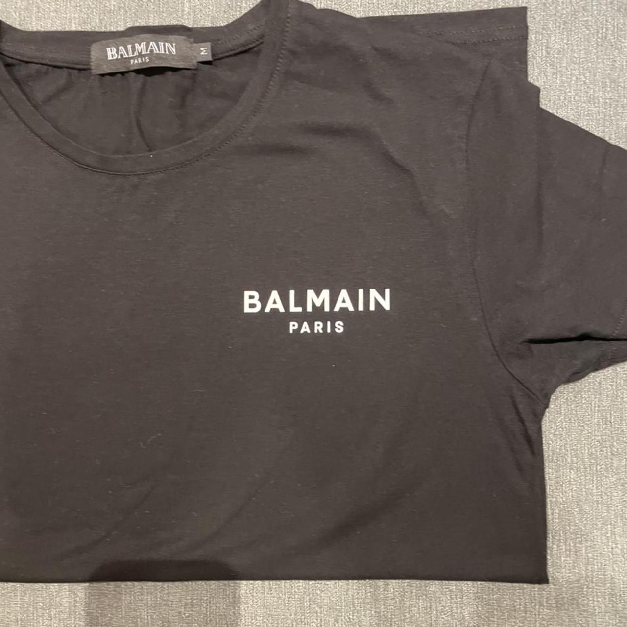 Black Mens Balmain T-Shirt Size M/L Men. Never... - Depop