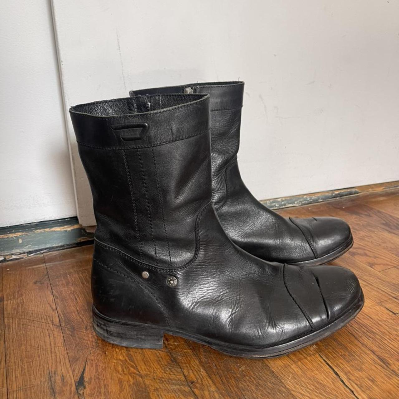 Diesel Women's Black Boots | Depop